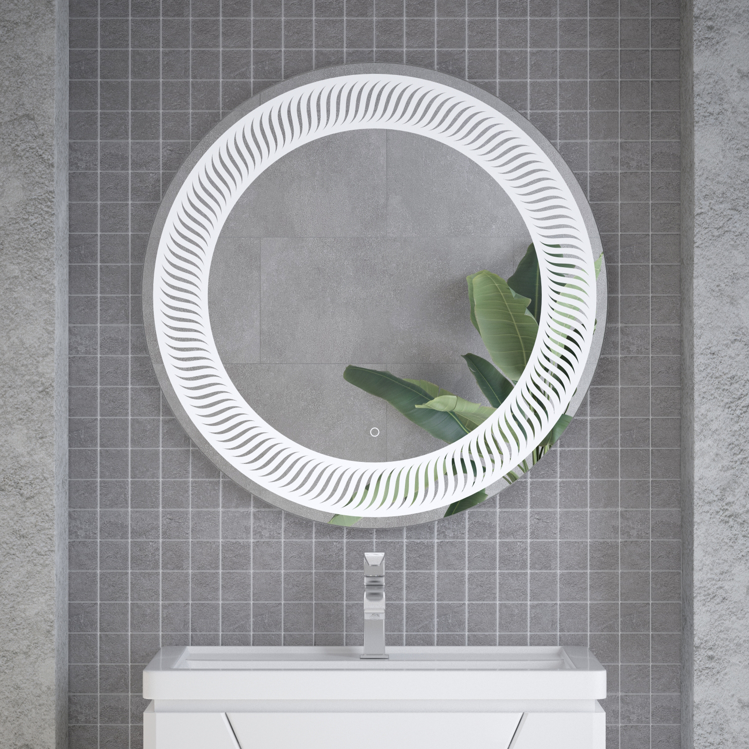 Зеркало для ванной Corozo Парма 77 SD-00001013, цвет белый - фото 1