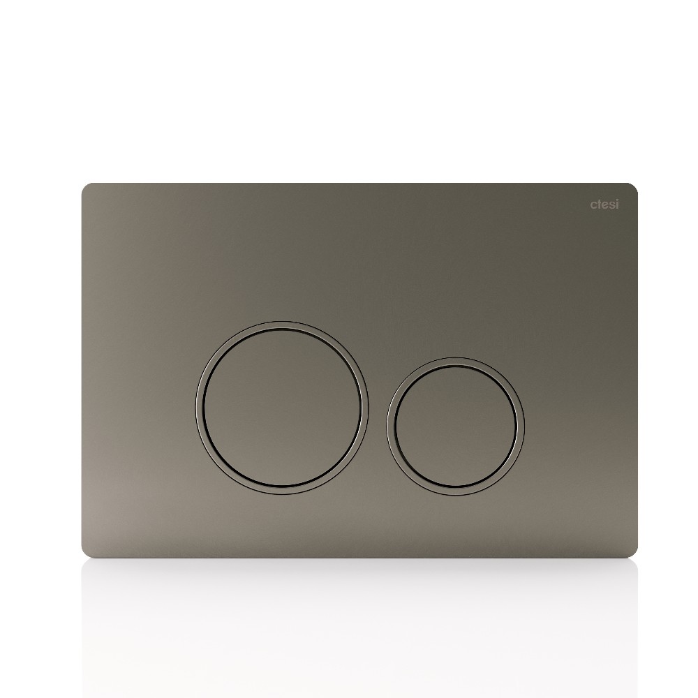 Кнопка для инсталляции Ctesi Round BK0202127 графит, цвет серый