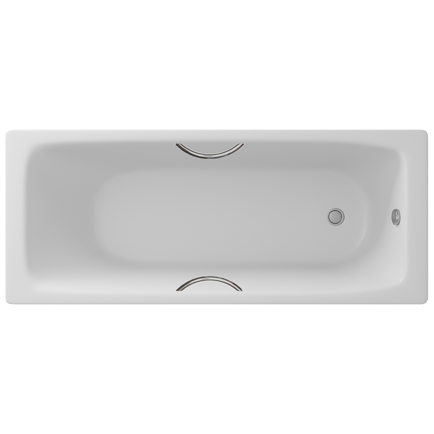 Чугунная ванна Delice Parallel 180х80 с ручками ванна из литьевого мрамора и стиль домино 180х80 с бортиком белая
