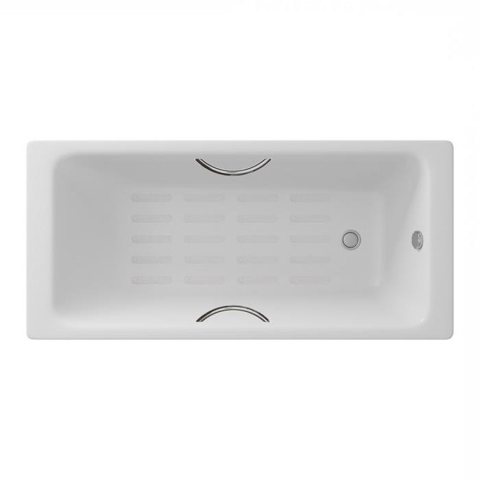 Чугунная ванна Delice Parallel 180х80 DLR220506R-AS ванна из литьевого мрамора и стиль домино 180х80 с бортиком белая
