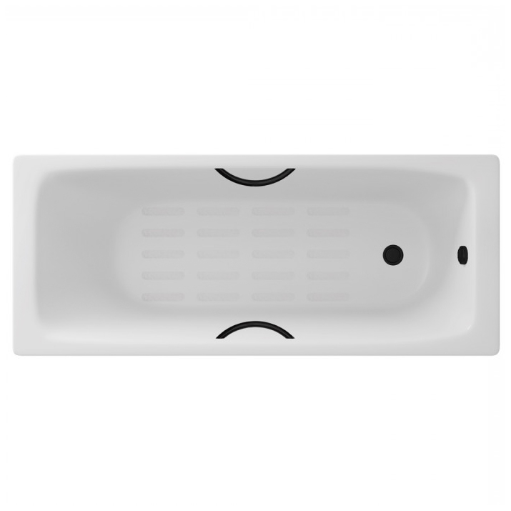 Чугунная ванна Delice Biove 170х75 DLR220509RB-AS с ручками, цвет белый