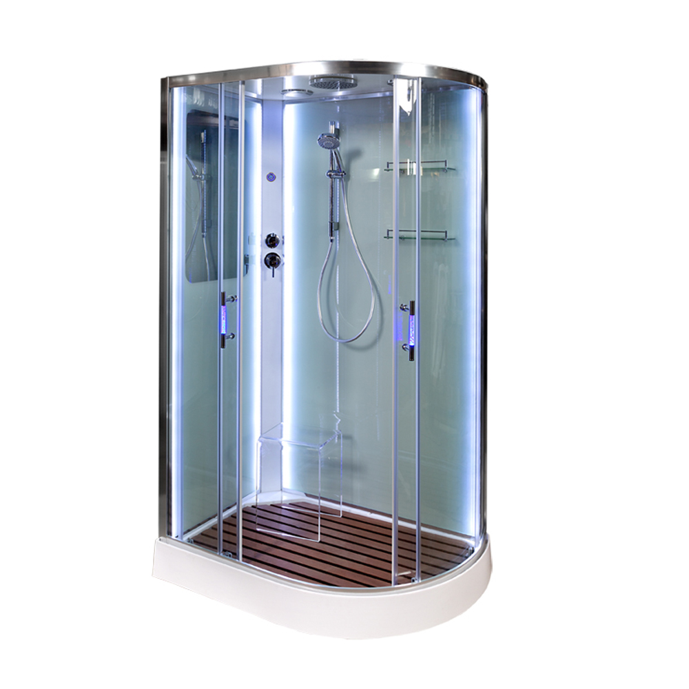 

Душевая кабина Deto А102 L LED с кнопкой, Прозрачный
