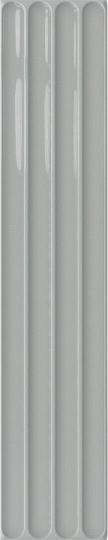 Настенная плитка DNA Tiles Plinto In Grey Gloss 10,7x54,2