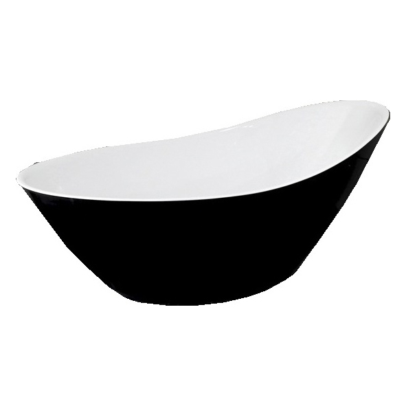 Акриловая ванна Esbano London black 180х80 ванна из литьевого мрамора и стиль домино 180х80 с бортиком белая