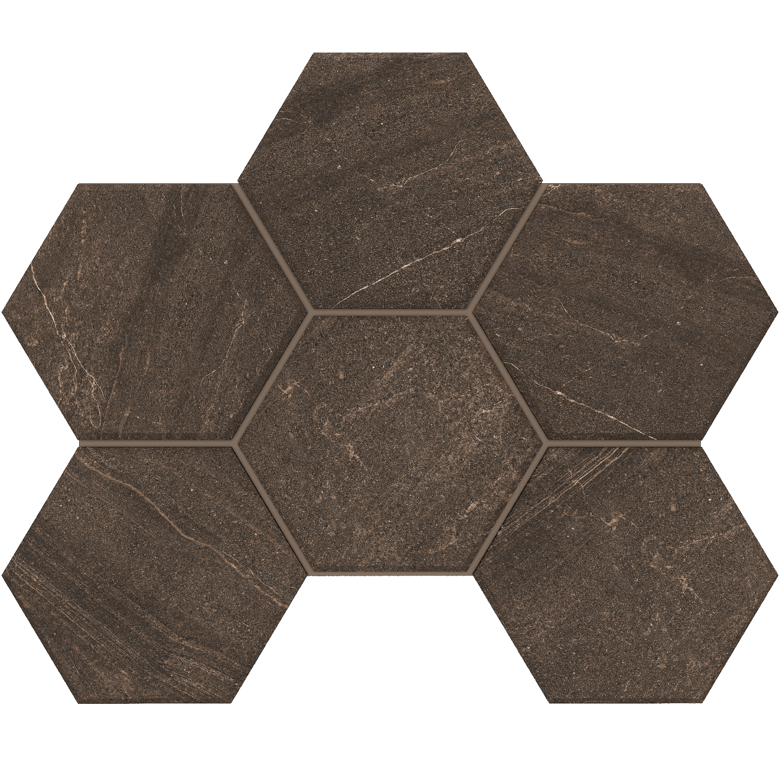 Мозаика Estima Gabbro Brown GB04 Hexagon Непол. 25x28,5
