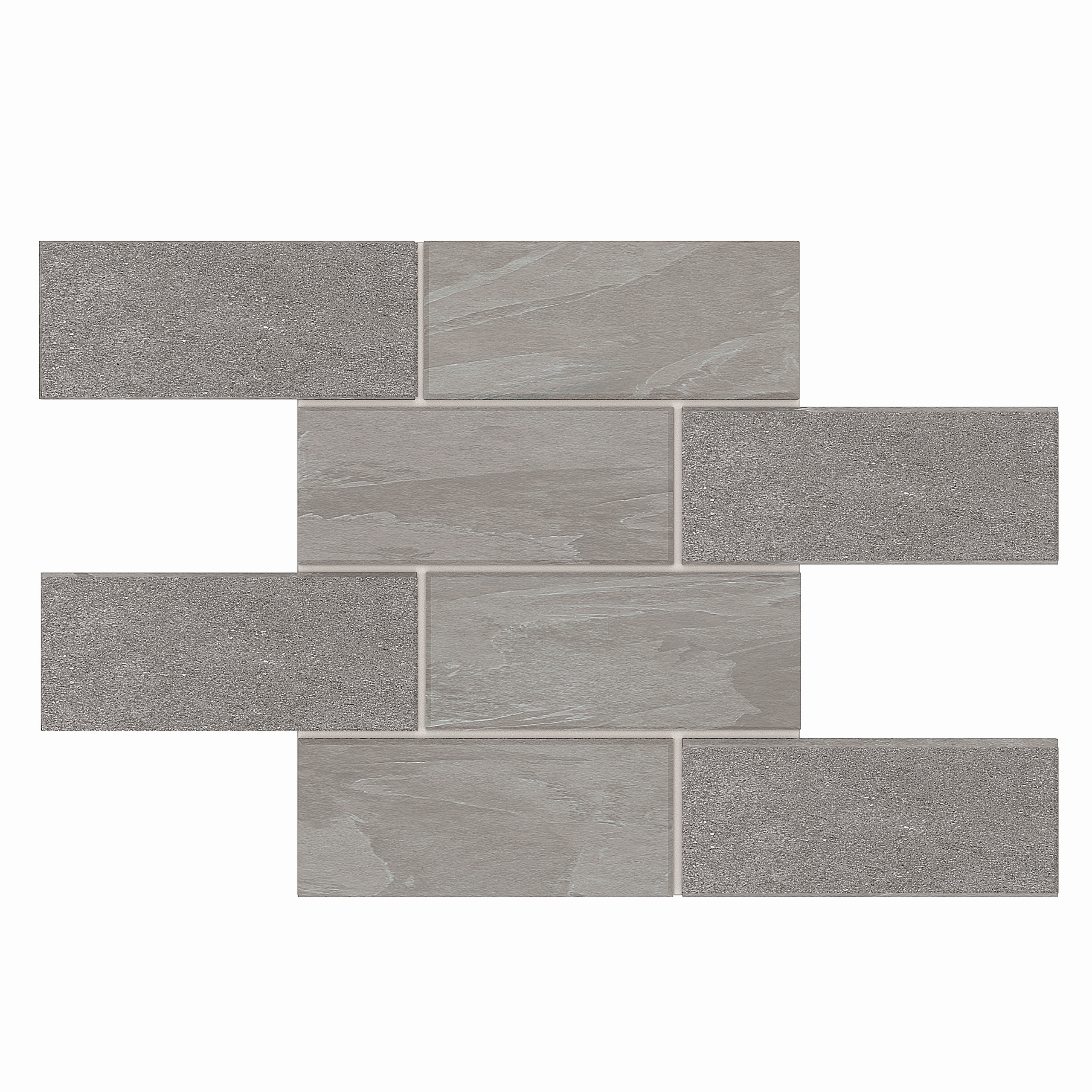 Мозаика Estima Luna Grey LN02/TE02 Bricks Big Непол. 28,6x35 мозаика estima luna grey ln02 te02 cube непол 29x25