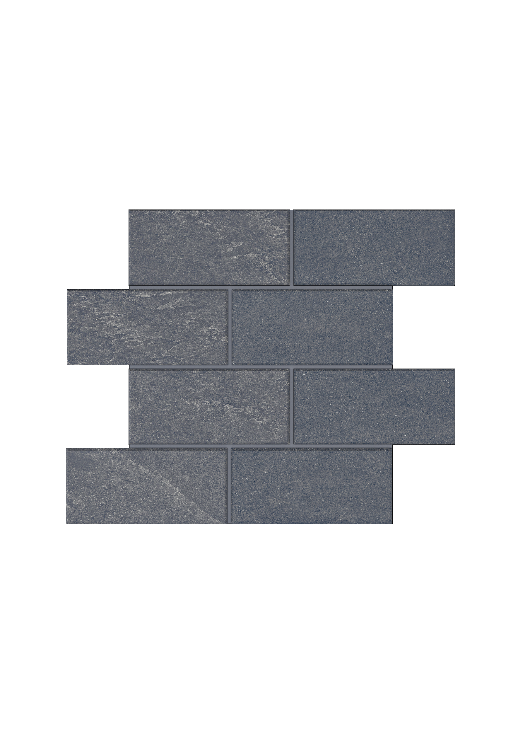 Мозаика Estima Luna Black LN04/TE04 Bricks Big Непол. 28,6x35