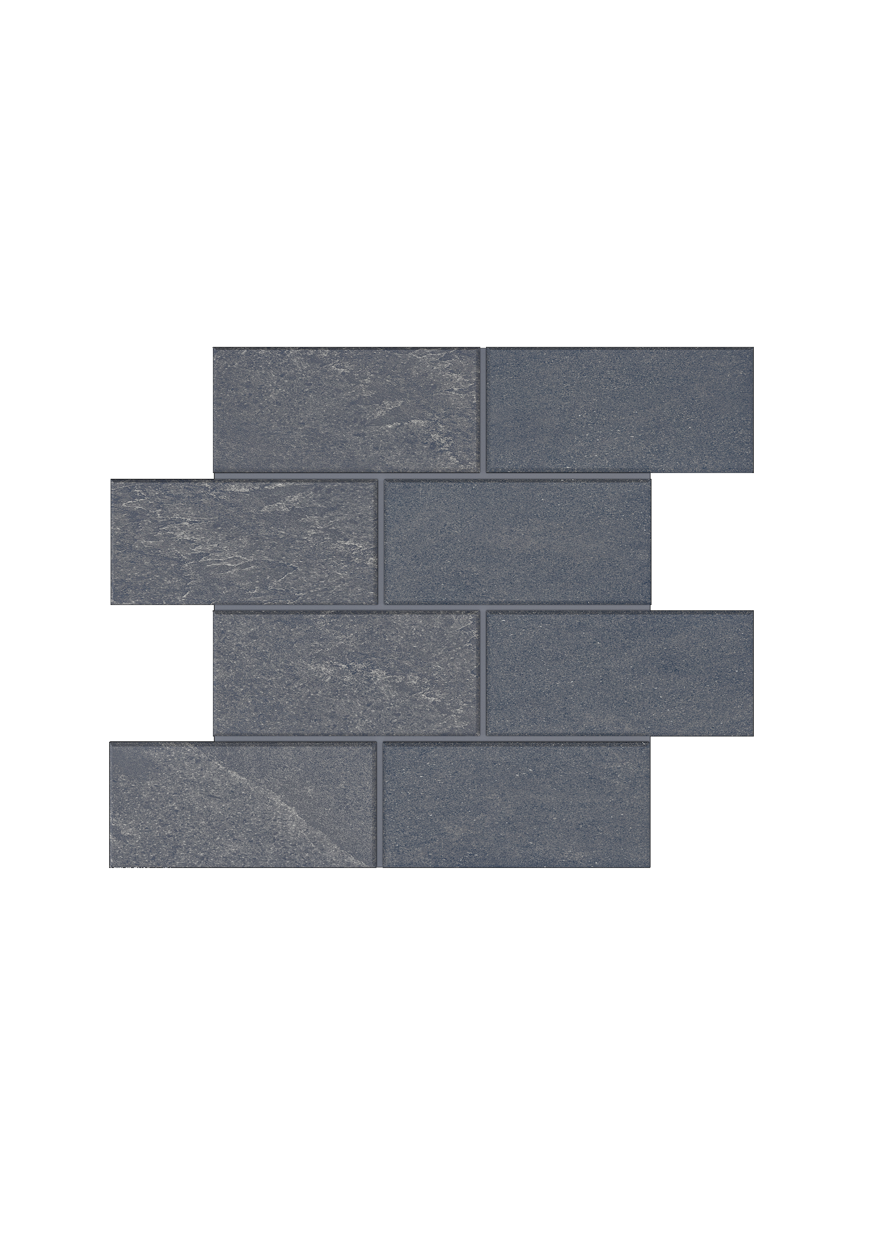 Мозаика Estima Luna Black LN04/TE04 Bricks Big Непол. 28,6x35 мозаика estima luna   ln04 te04 fascia непол 30x30