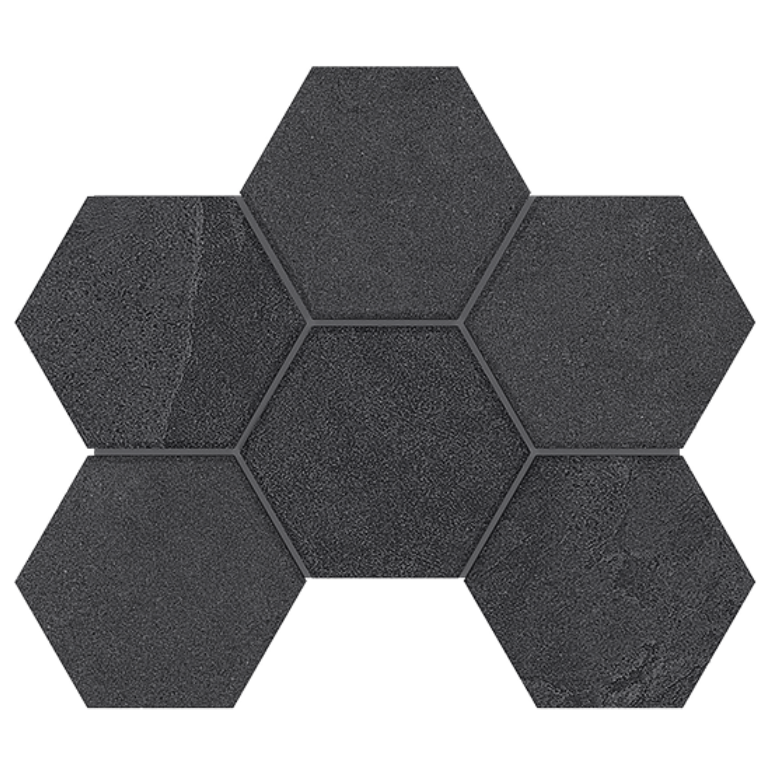 Мозаика Estima Luna Black LN04/TE04 Hexagon Непол. 25x28,5