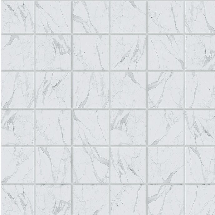 Мозаика Estima Montis White MN01 (5х5) Полир. 30x30, цвет белый Mosaic/MN01_PS/30x30/5x5 - фото 1