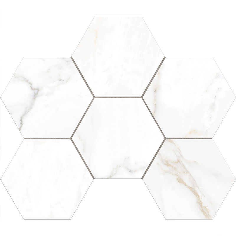 Мозаика Estima Ideal White ID01 Hexagon Полир. 25x28,5 керамогранит estima vision white vs01 полир 60x60