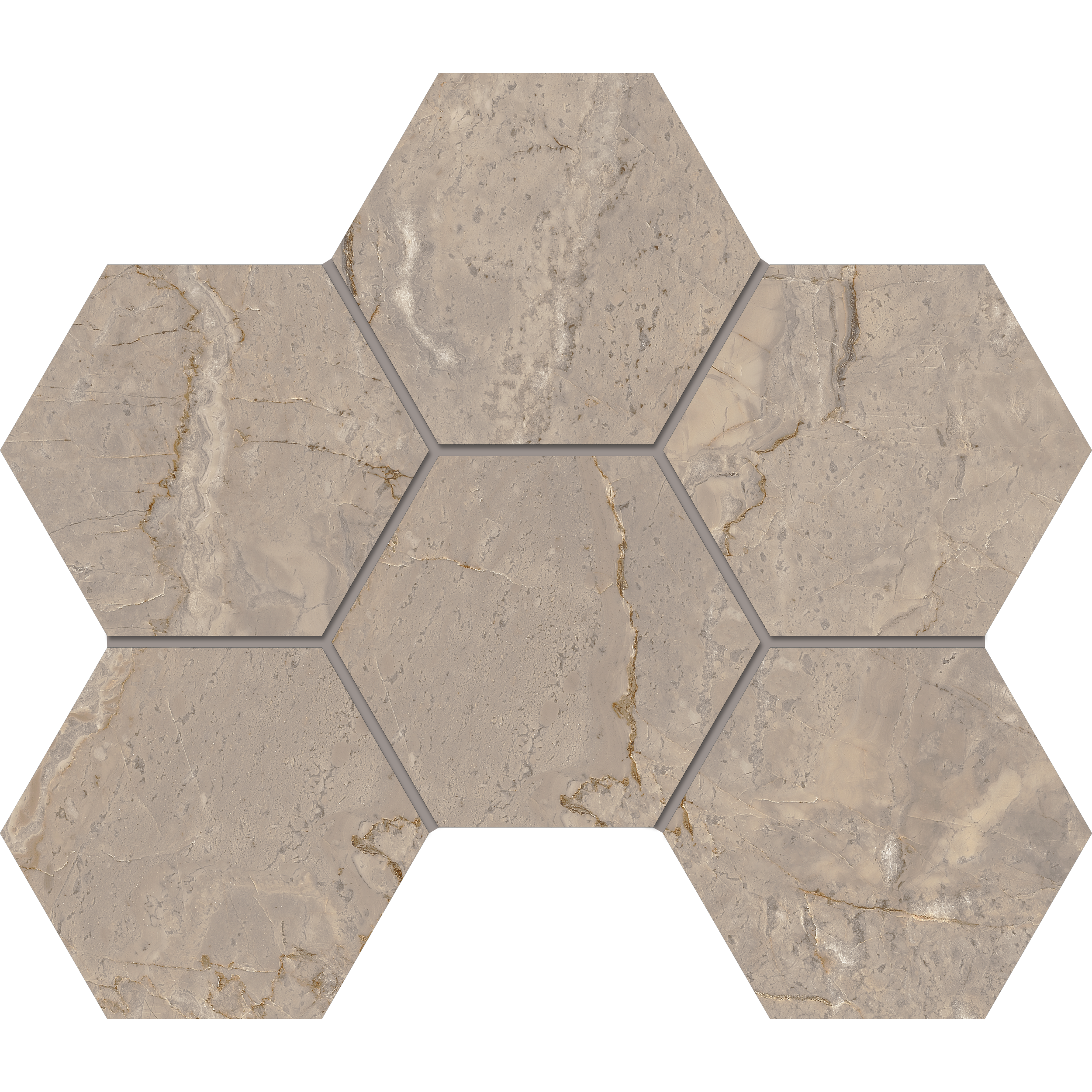 Мозаика Estima Bernini Beige BR02 Hexagon Полир. 29x28,5