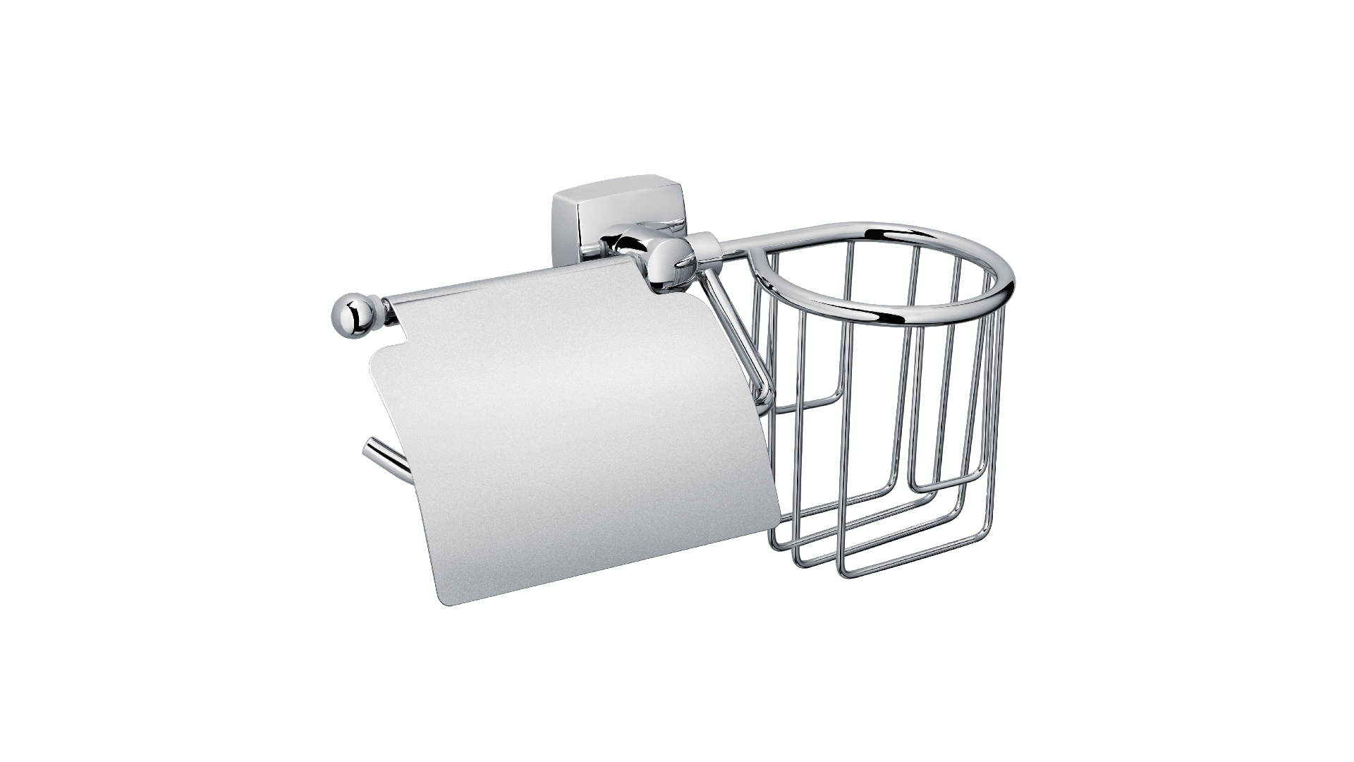 Держатель для туалетной бумаги Fixsen Kvadro FX-61309+10 с держателем дезодоранта стойка с ершиком и держателем для бумаги bemeta beta 132836012