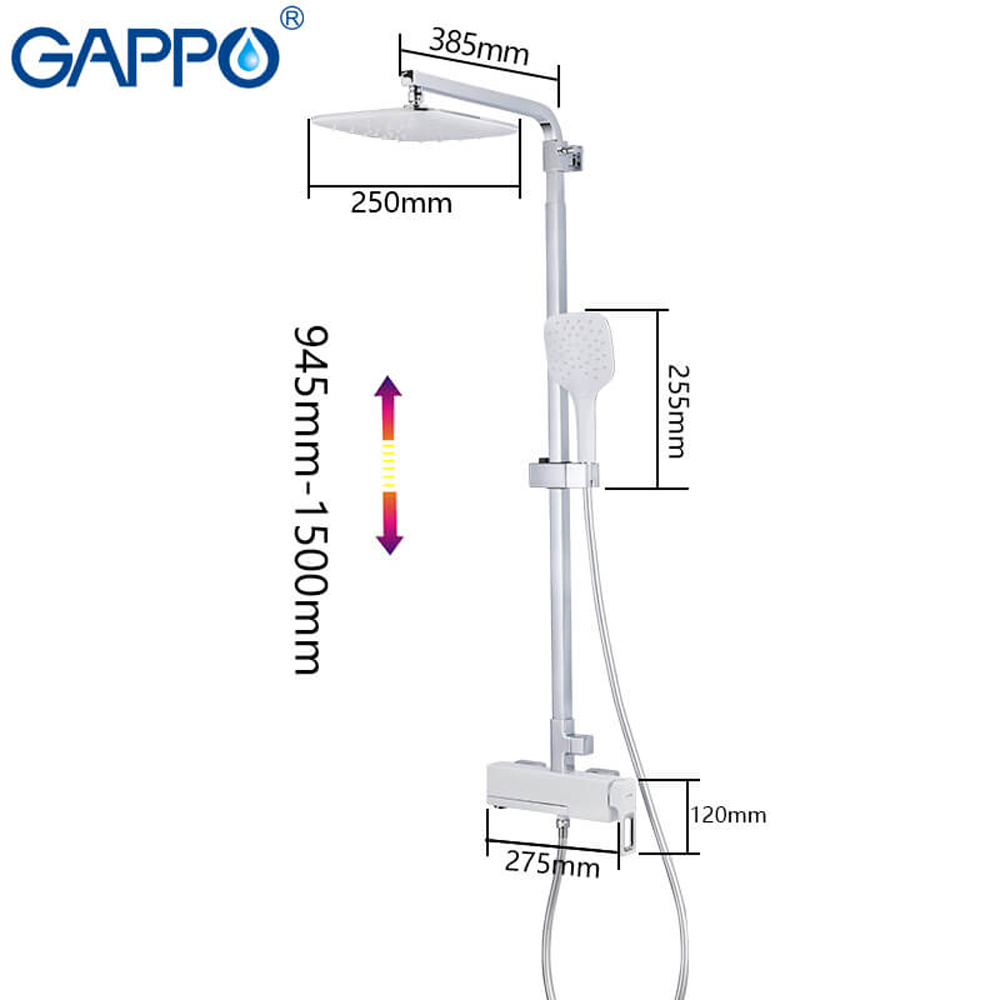 Душевая стойка gappo хром. Душевая система Gappo g2417-8. Душевая система со смесителем белый Gappo g2417-8. Душевая стойка Gappo Futura g2417-8. Душевая система Gappo g2417-8 белый/хром.