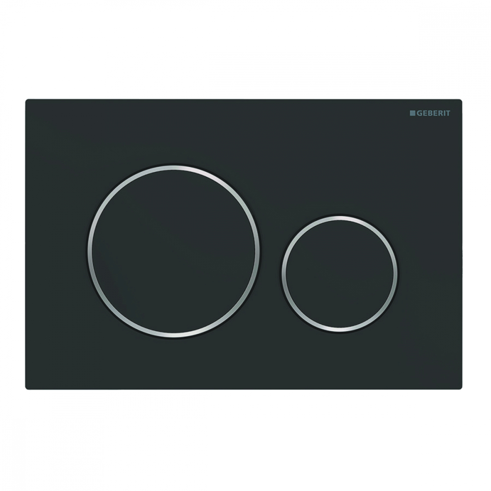 Кнопка для инсталляции Geberit Sigma 20 115.882.14.1 черный матовый/хром глянцевый