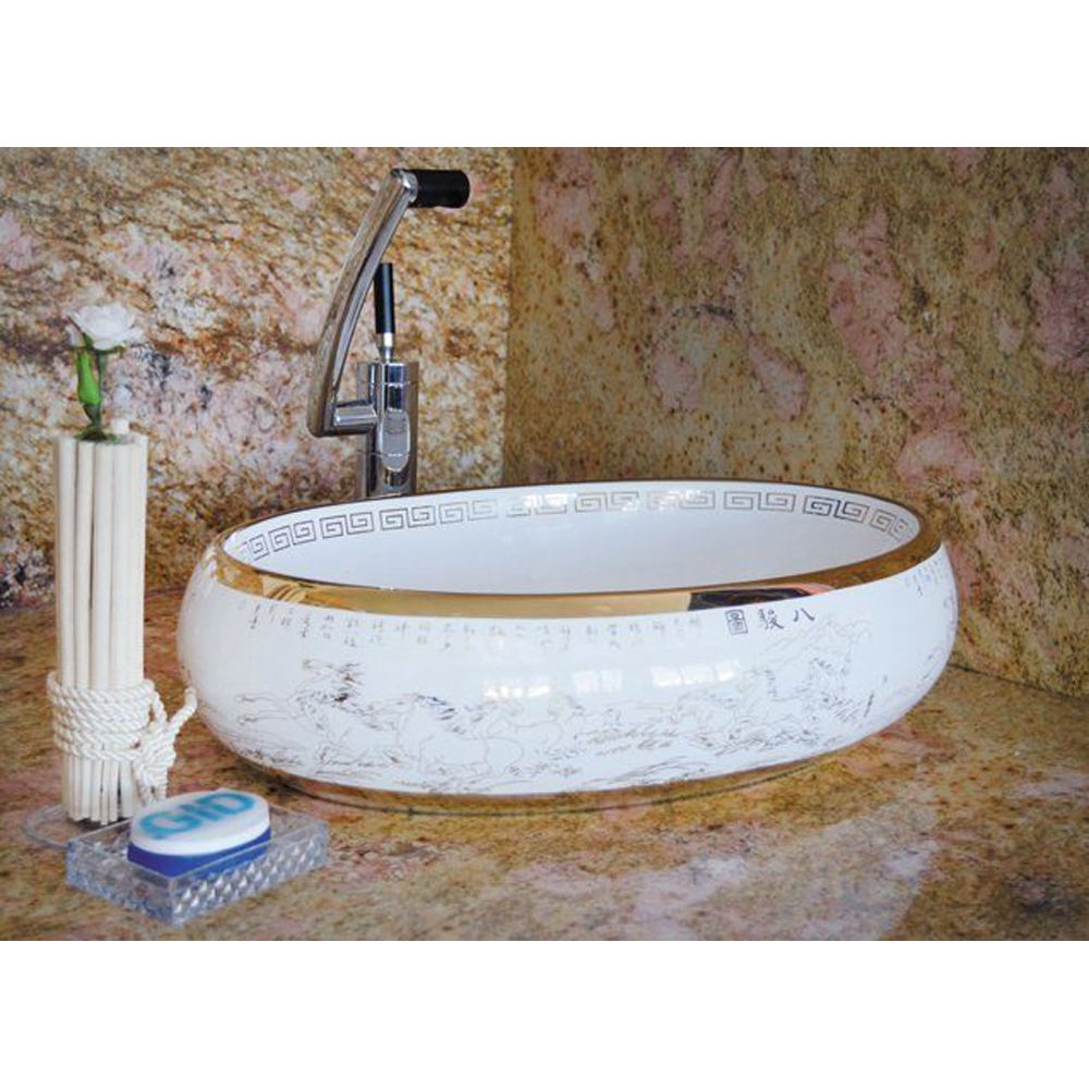 Раковина Gid Nc472 белый/золото мебель для ванной runo мальта 85х46 раковина moduo leaf серый дуб