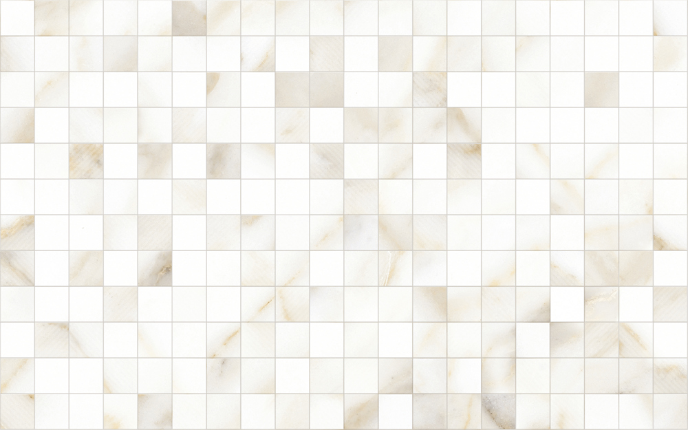 Настенная плитка Global Tile Calacatta Gold Белый Мозаика 25x40 10100001118 - фото 1