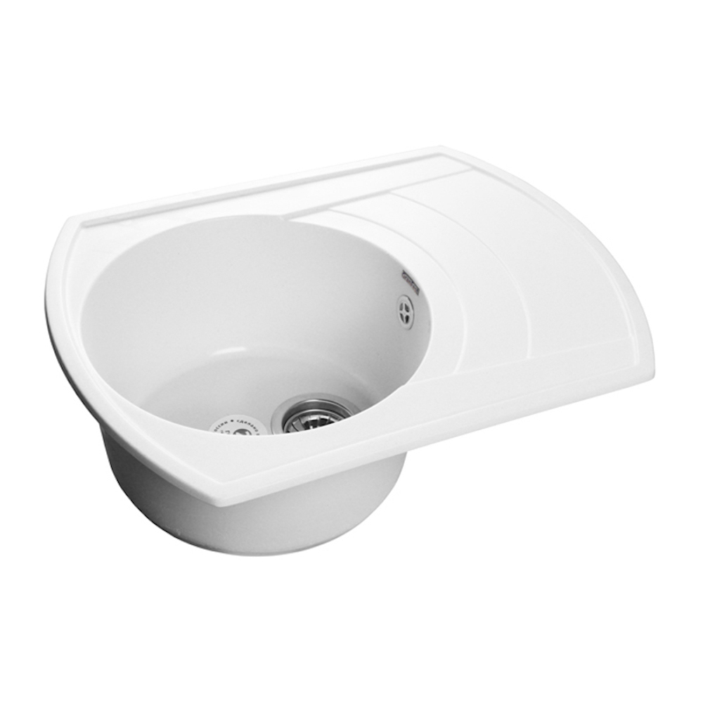 

Кухонная мойка GranFest Rondo GF-R650L иней, Белый