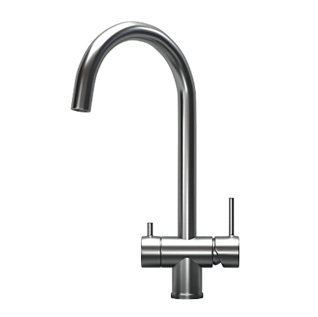 

Смеситель для кухни Granula Kitchen space KS-7104 сталь сатин, Хром
