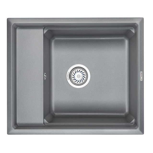 

Кухонная мойка Granula Kitchen Space 60х51 KS-6004 алюминиум, Серый