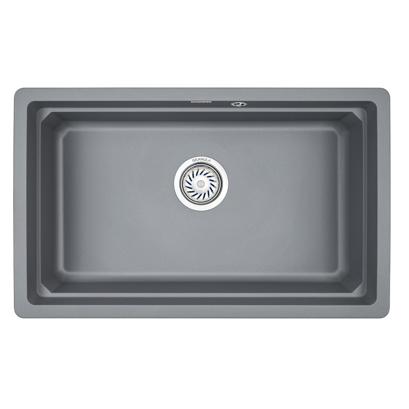 

Кухонная мойка Granula Kitchen Space 73х45 KS-7303U алюминиум, Серый