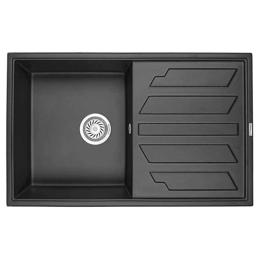 

Кухонная мойка Granula GR-8002 79х50 турмалин, Черный