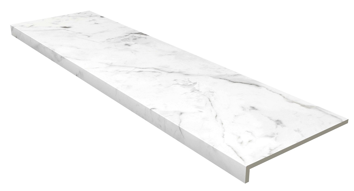 Ступень Gres de Aragon Marble Anti-Slip Rect. Carrara Blanco 31,5x119,7