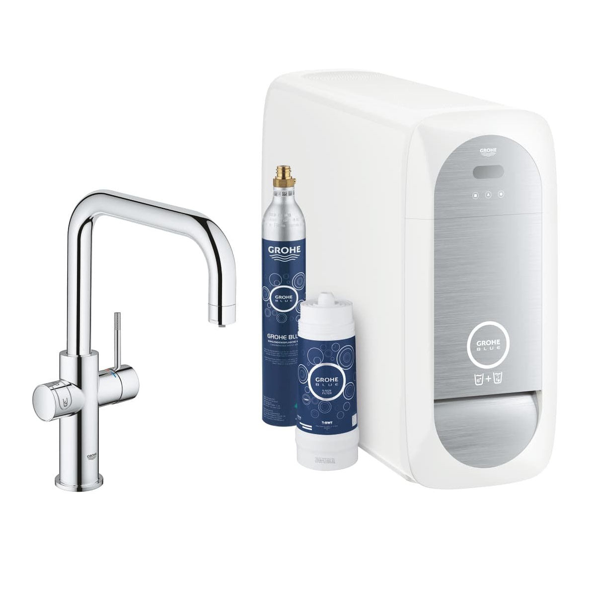 Смеситель Grohe Blue 31456000 для кухни сменный фильтр grohe blue 2500 литров 5 ступенчатый 40412001