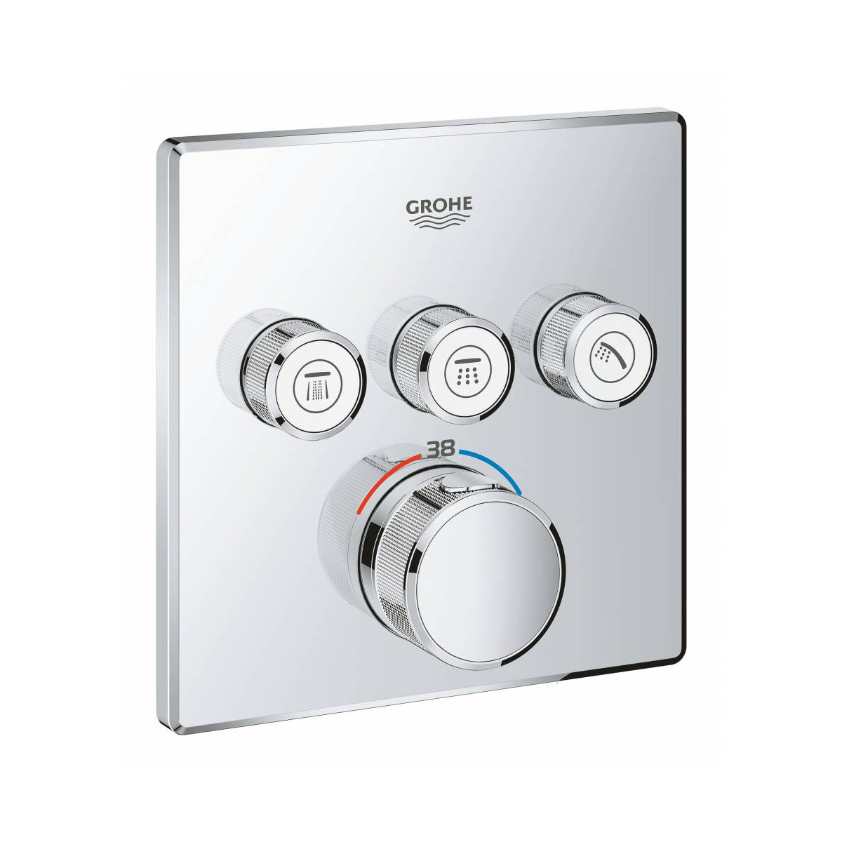 Внешняя часть смесителя для душа Grohe Grohtherm SmartControl 29126000 термостат для ванны grohe grohtherm smartcontrol накладная панель для 35600 29126000