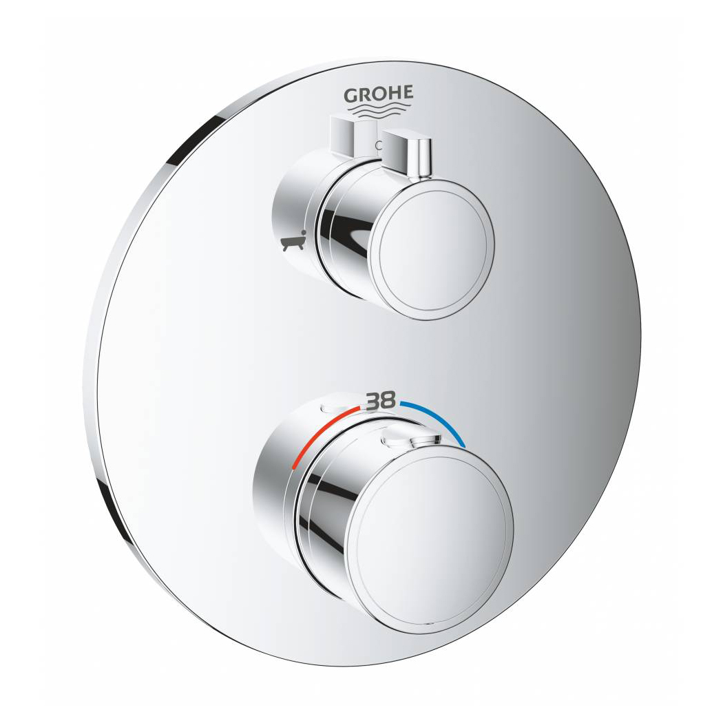 

Внешняя часть смесителя для ванны Grohe Grohtherm THM 24077000, Хром