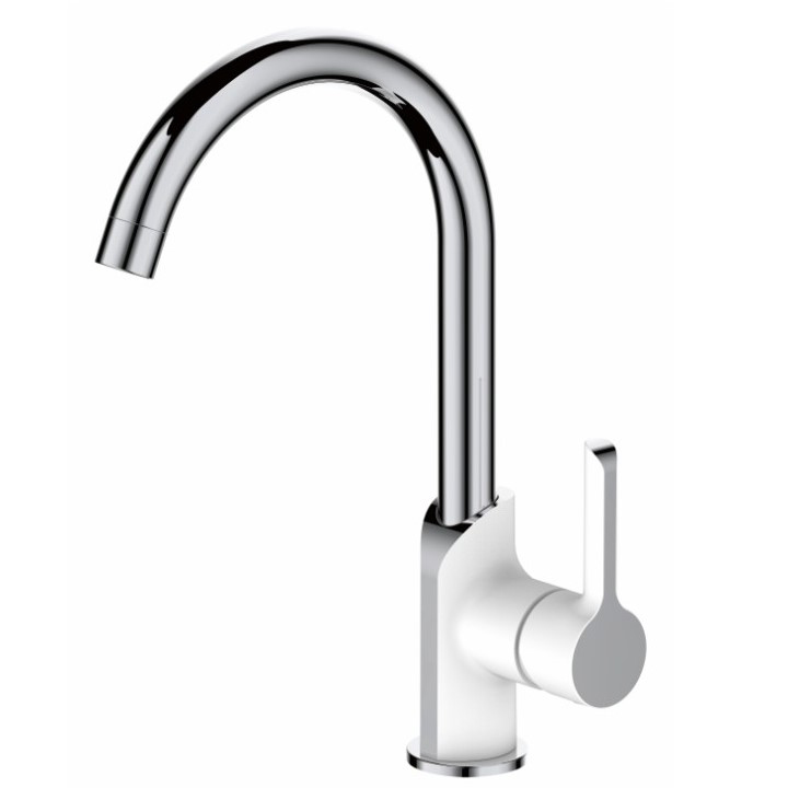 

Смеситель для кухни Haiba HB70805-8, Хром;белый