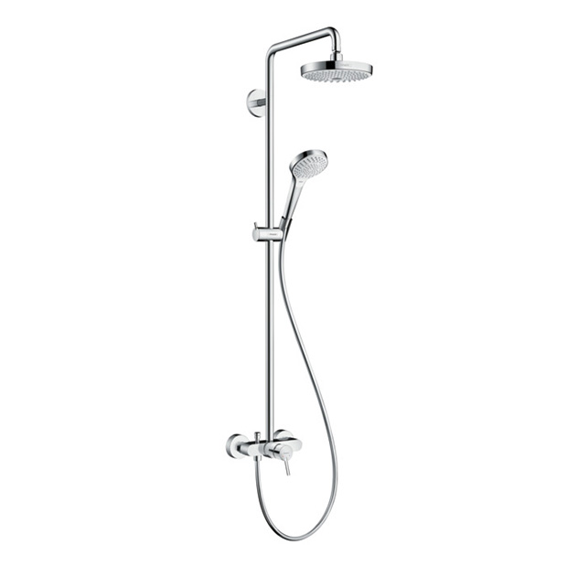 Душевая стойка Hansgrohe Croma Select S 180 2 Jet 27255400 белый хром душевая система hansgrohe croma select s матовый 26890670