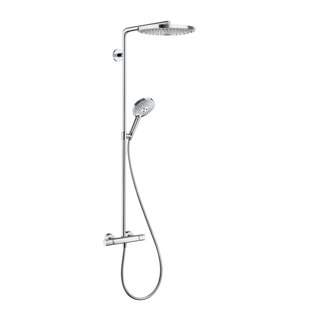 Душевая стойка Hansgrohe Raindance Select S 300 2jet Showerpipe 27133400 белый хром душевая система agger great со смесителем с декором хром a2893311