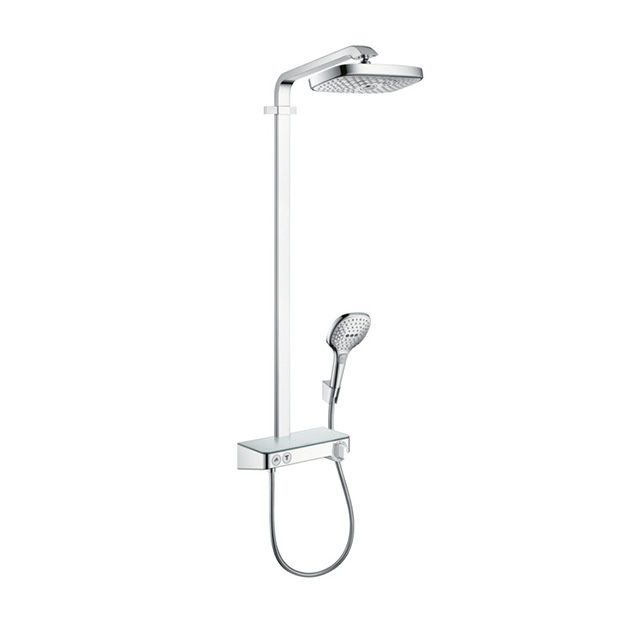 Душевая стойка Hansgrohe Raindance Select E 300 2jet Showerpipe 27126000 душевая стойка hansgrohe rainmaker select 460 3jet showerpipe 27106400