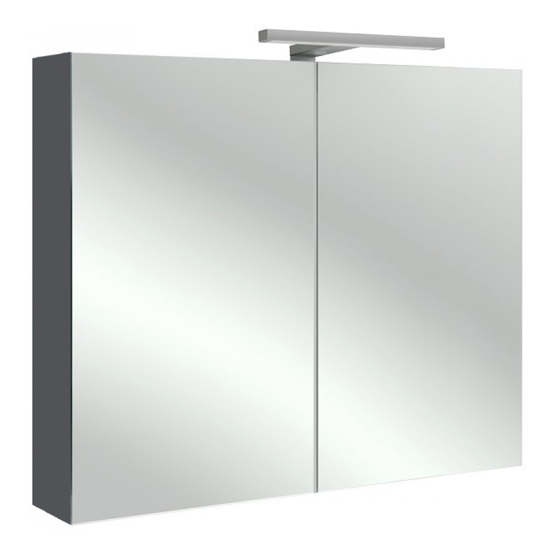 Зеркальный шкаф для ванной Jacob Delafon 80 EB796RU серый антрацит зеркальный шкаф для ванной jacob delafon 80 eb796ru малиновый