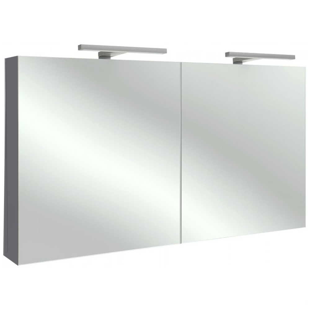 Зеркальный шкаф для ванной Jacob Delafon 120 EB798RU серый антрацит зеркальный шкаф для ванной jacob delafon 80 eb796ru малиновый
