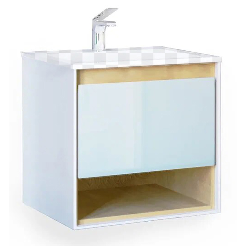 Тумба под раковину Jorno Glass 65 зеркало для ванной jorno glass 100