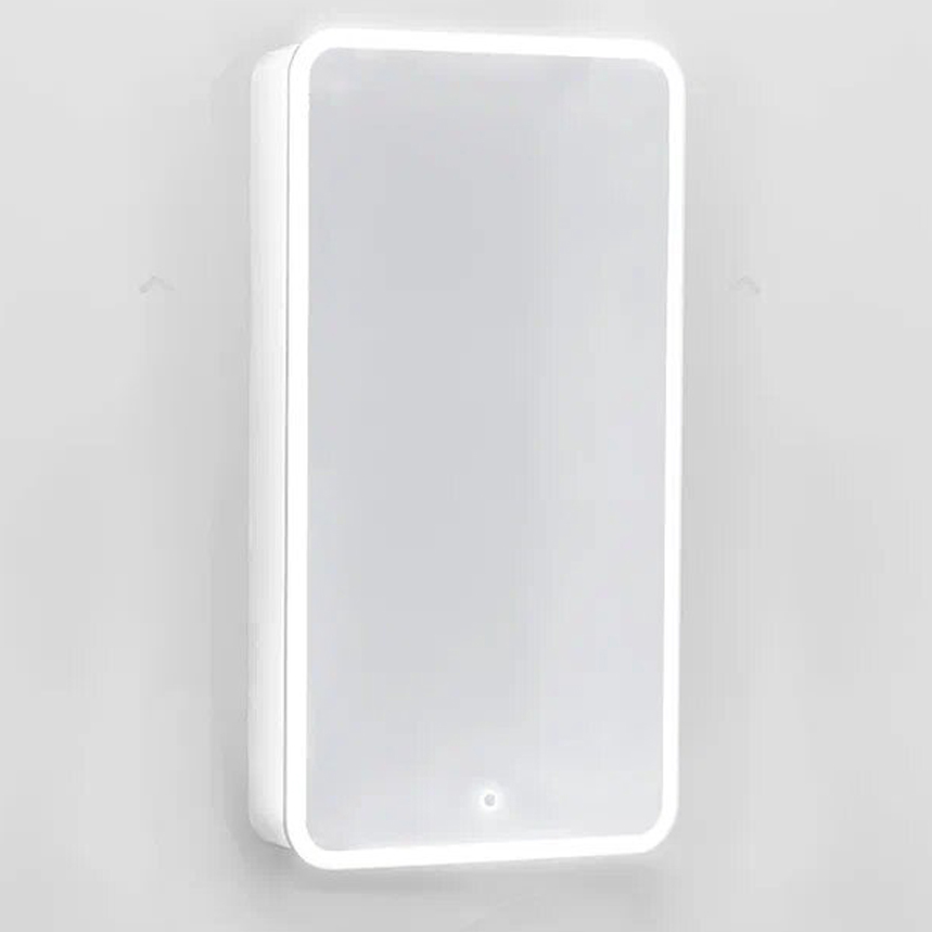 Зеркальный шкаф для ванной Jorno Pastel 46 белый жемчуг зеркальный шкаф emmy вэла 40х60 правый белый wel40bel r