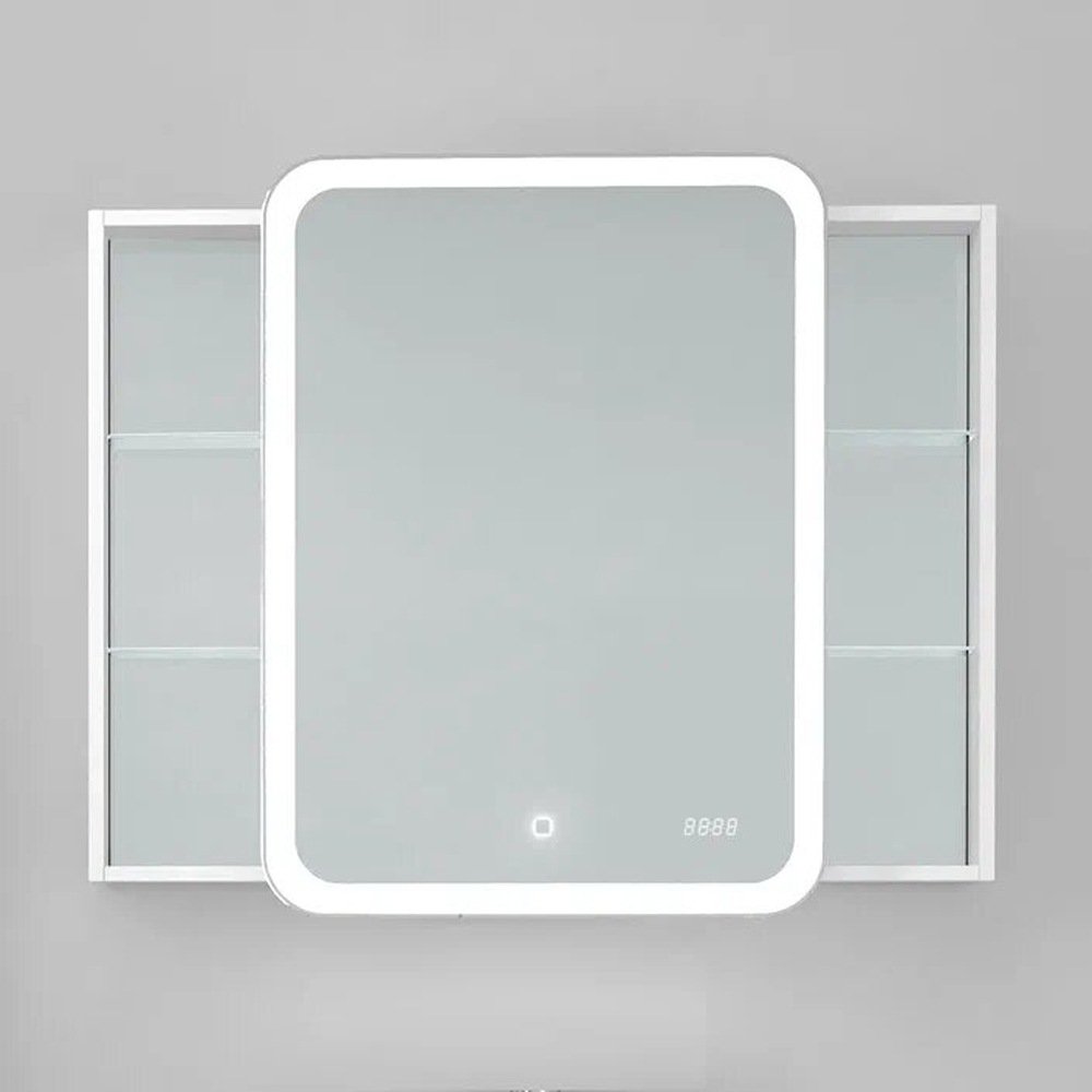 Зеркальный шкаф для ванной Jorno Bosko 100 зеркальный шкаф sancos hilton 80х74 с подсветкой ручной выключатель z800