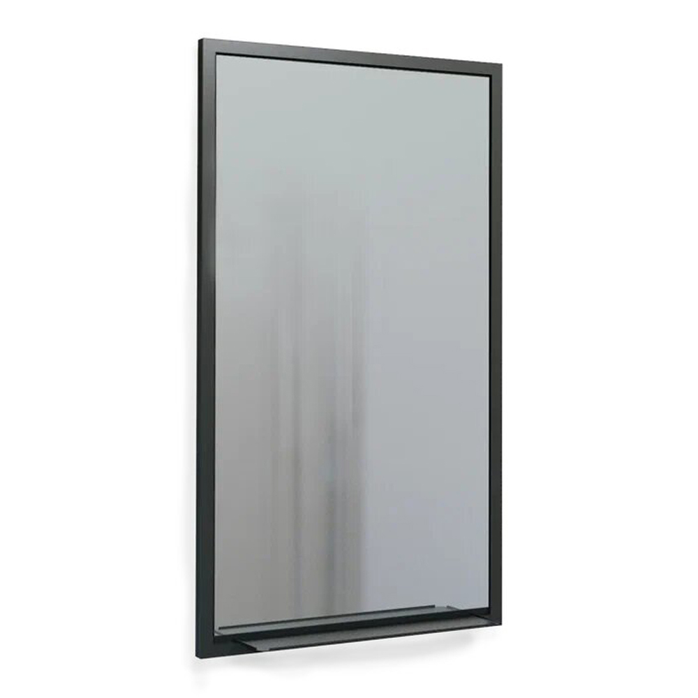 Зеркало для ванной Jorno Steal 50 с полкой мебель для ванной grossman смарт 60х46 зеркало с полкой веллингтон графит