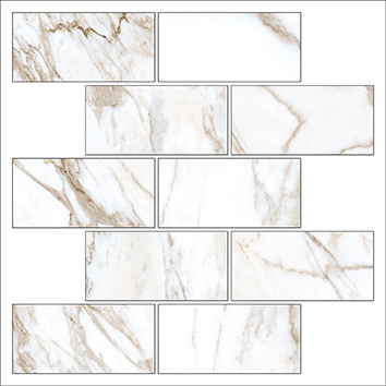

Мозаика Kerranova Marble Trend K-1001/MR/m13/30,7x30,7 Calacatta, Белый