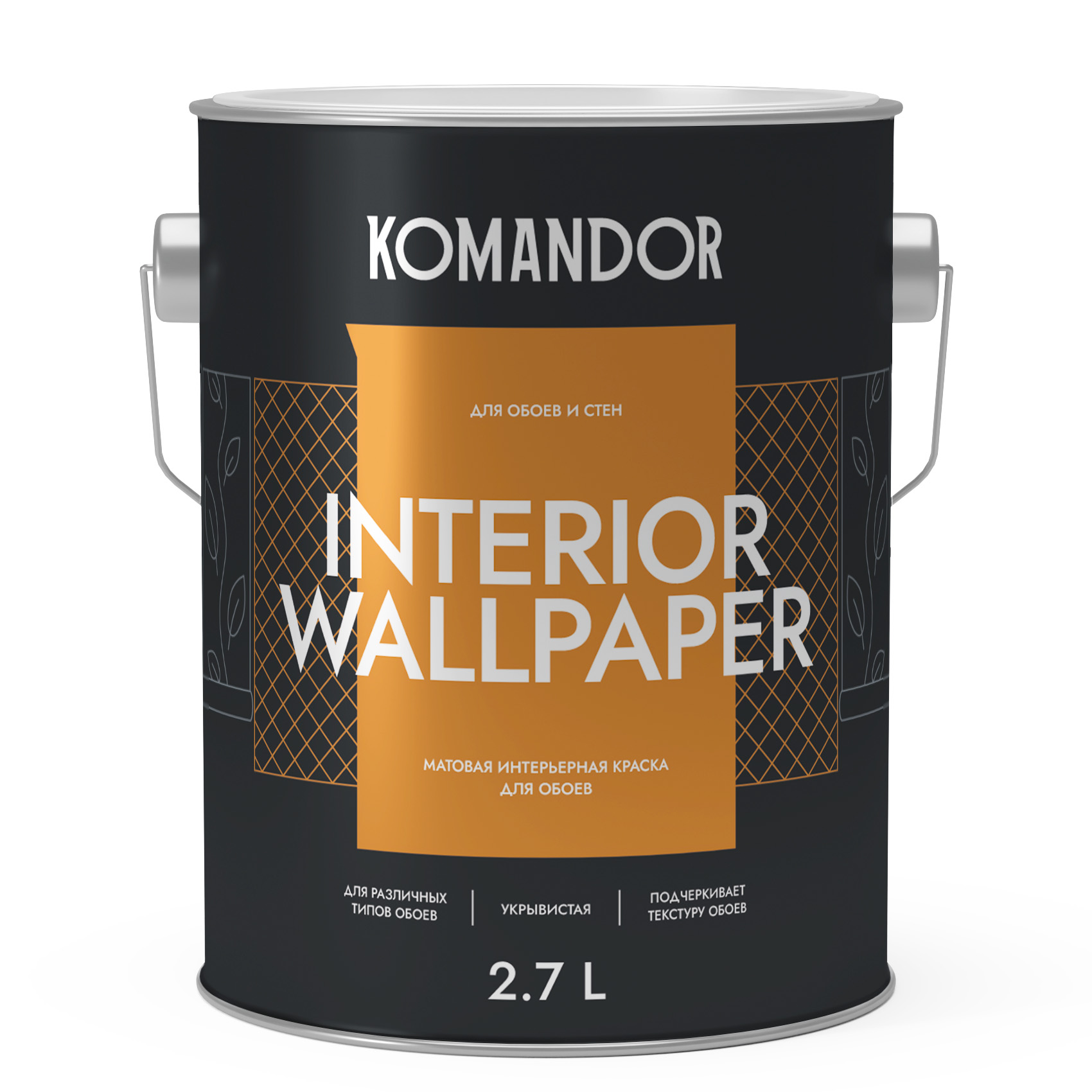 Краска для обоев Komandor Interior Wallpaper A S1306001003 матовая 2,7 л - фото 1