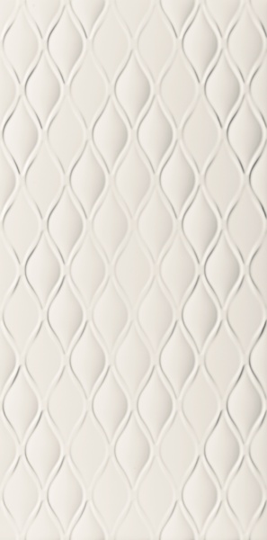 

Настенная плитка Marca Corona 4D Drop White Matt Rett 40х80, Белый