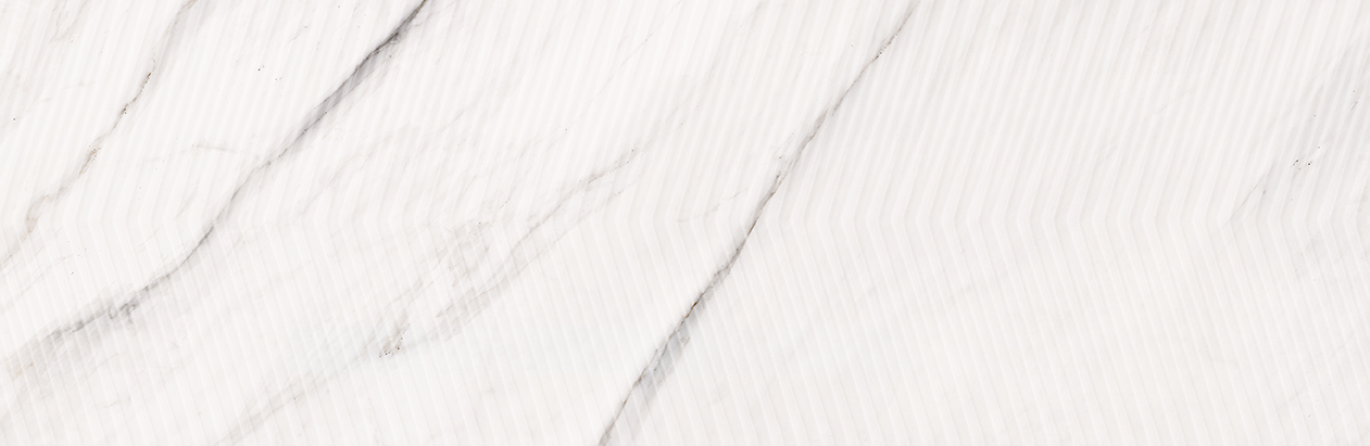 Настенная плитка Meissen Carrara Chic Рельеф Шеврон Белый 29x89