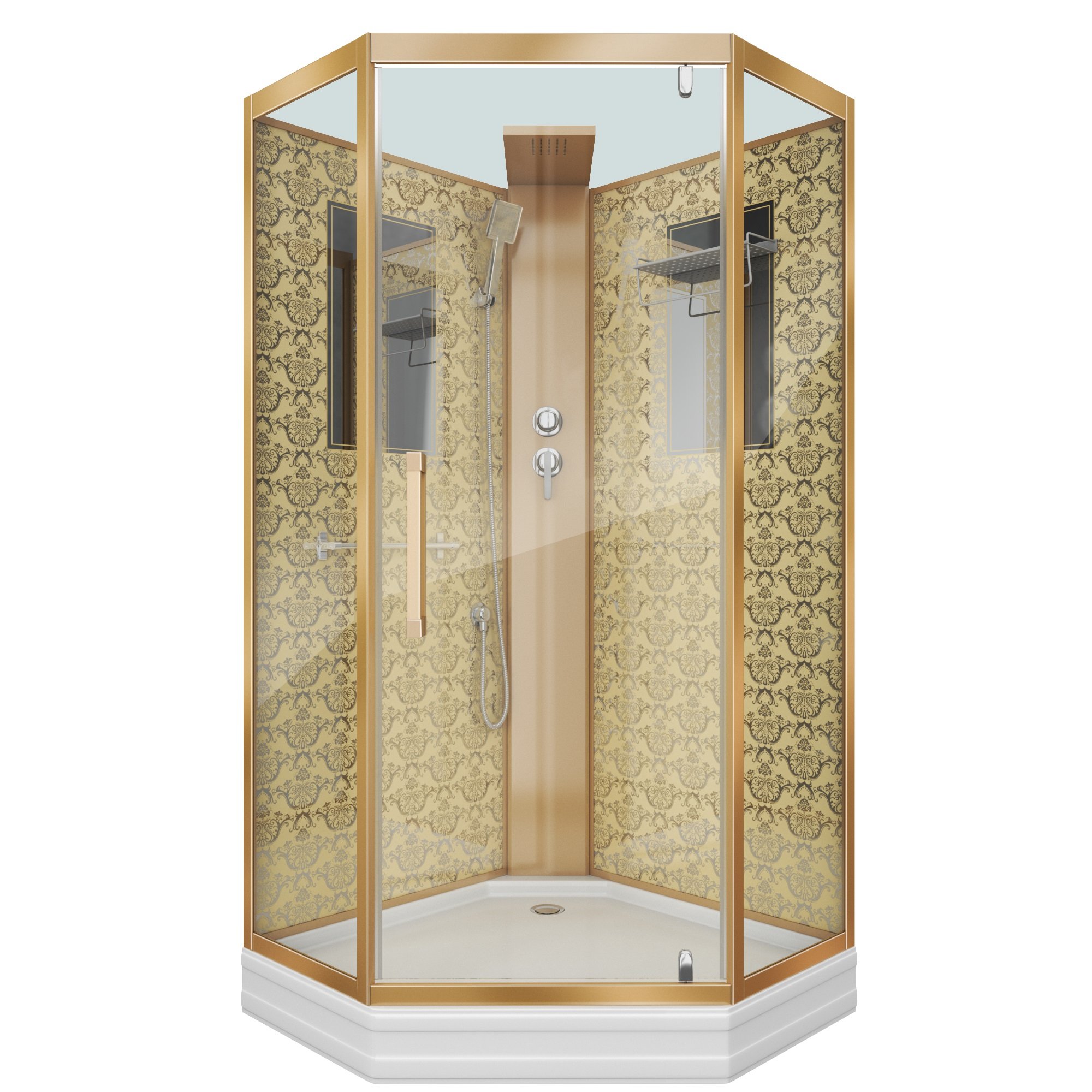 

Душевая кабина Niagara Luxe 7799GBK золото, Прозрачный