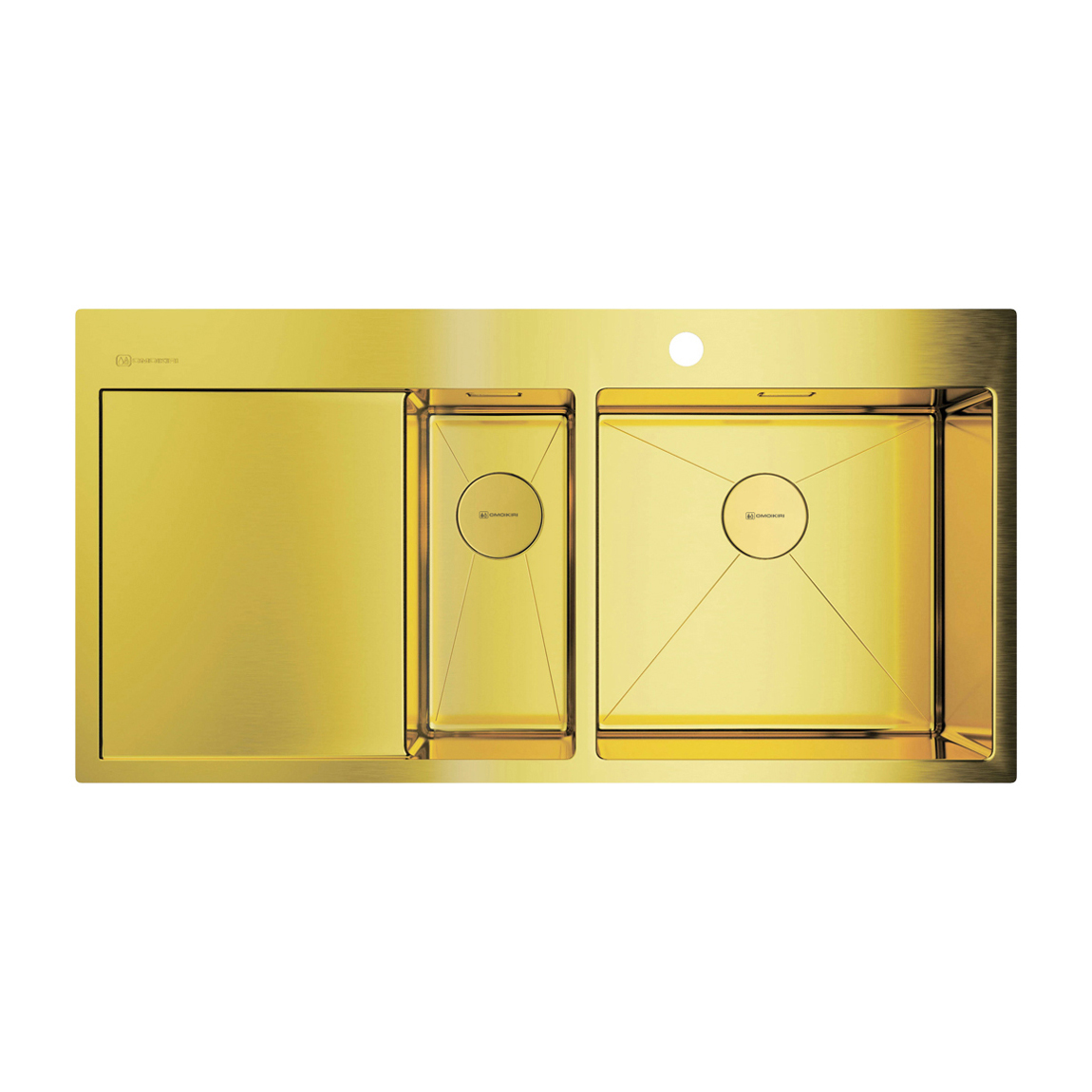 Кухонная мойка Omoikiri Akisame 100-2-LG-R светлое золото