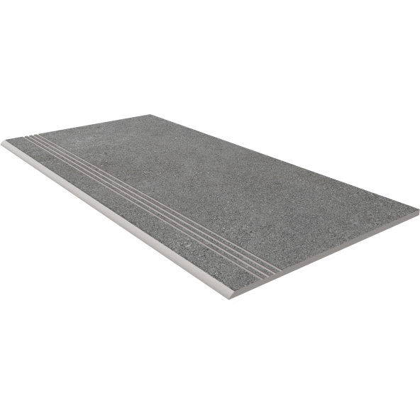 

Ступень OnlyGres Cement Grey COG501 с насечками 30x60, Серый