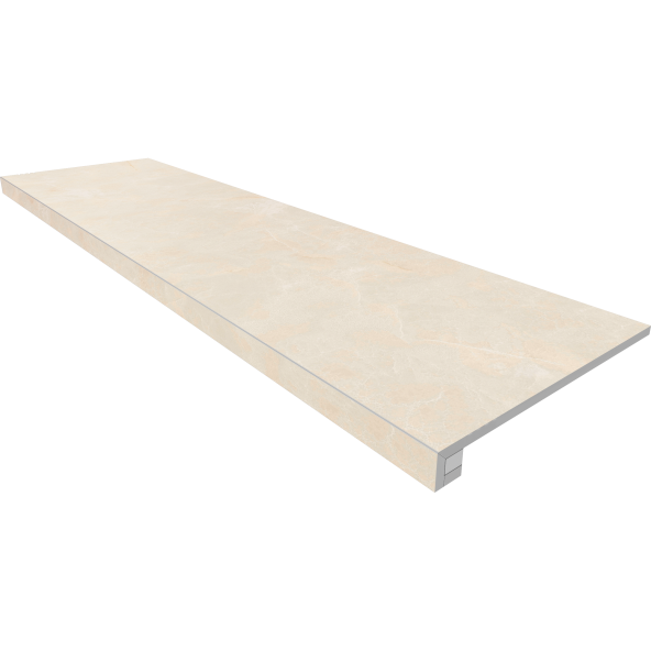 

Комплект OnlyGres Marble Ступень MOG302 33x120 без насечек + Подступенок 14,5x120, Бежевый