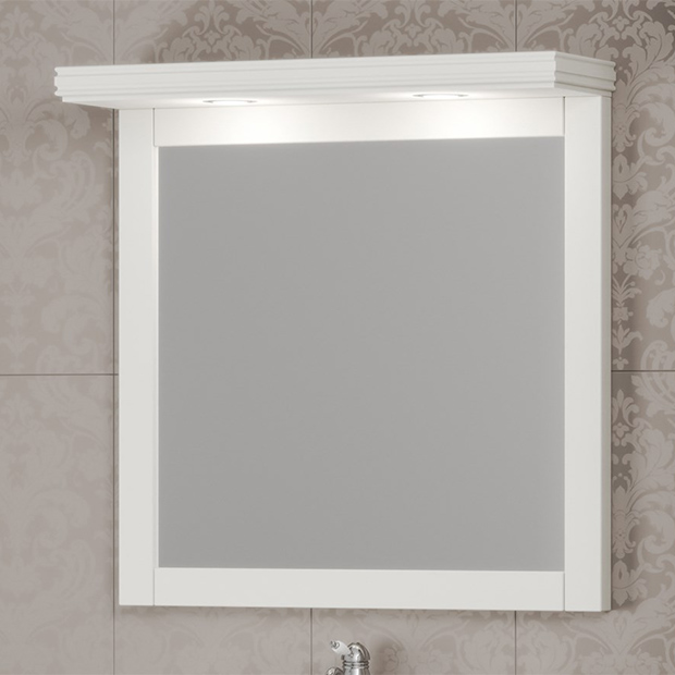 Зеркало для ванной Opadiris Мираж 80 слоновая кость зеркало opadiris карат серебряное 87х84 см