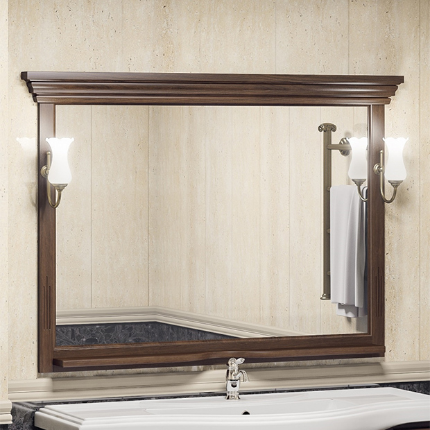 Зеркало для ванной Opadiris Риспекто 120 орех антикварный зеркало мебелик селена светло коричневый п0005177
